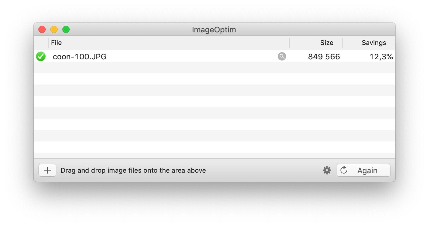 ImageOptim - great tool to optimize images on your desktop